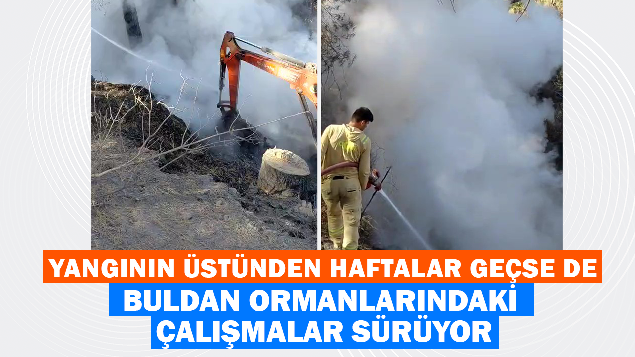 Buldan'daki Yangının Dumanı Hala Tütüyor