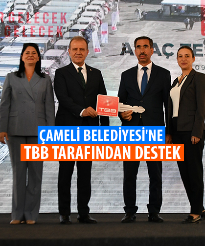 Çameli Belediyesi, Türkiye Belediyeler Birliği tarafından kamyoneti teslim aldı