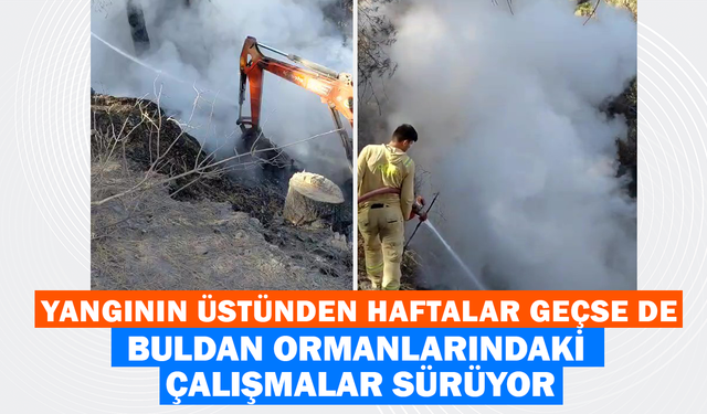 Buldan'daki Yangının Dumanı Hala Tütüyor